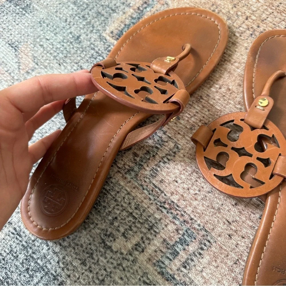 Tory Burch Brown Leather Sandals sz 9